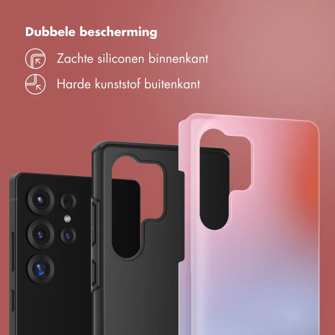Selencia Hoesje Samsung Galaxy S25 Ultra Gradient Soft Blush
