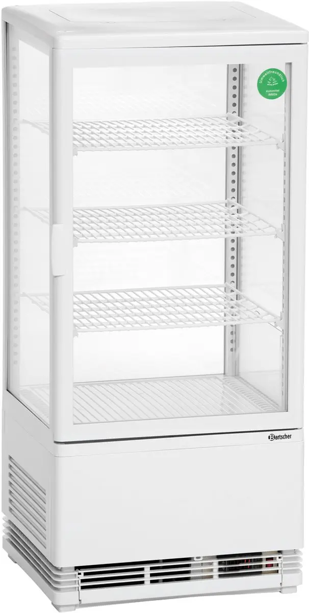 Bartscher Mini-koelvitrine 78L - 3 Plateaus - Wit