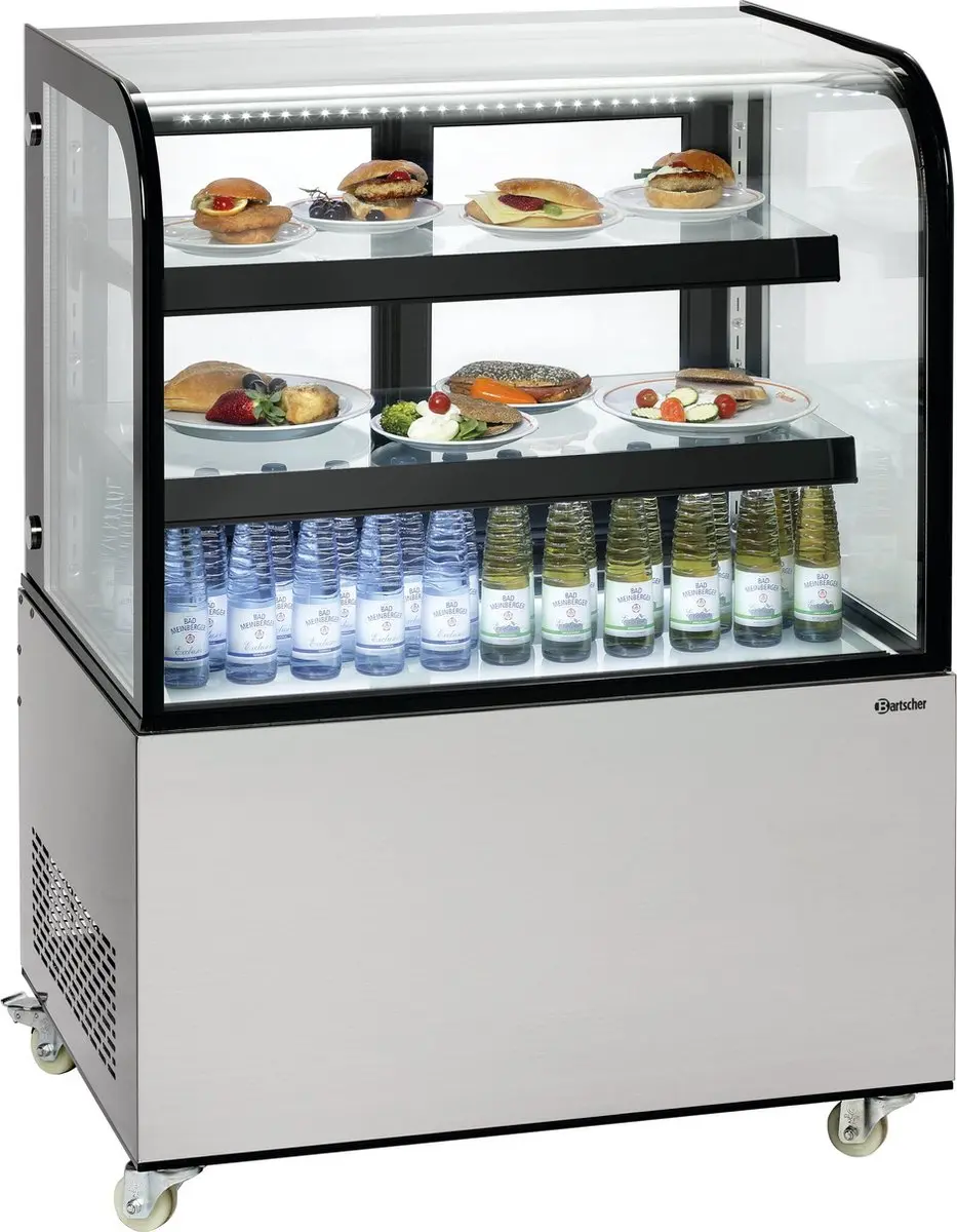 Bartscher Koelvitrine 700562 - 270L - Schuifdeuren - RVS