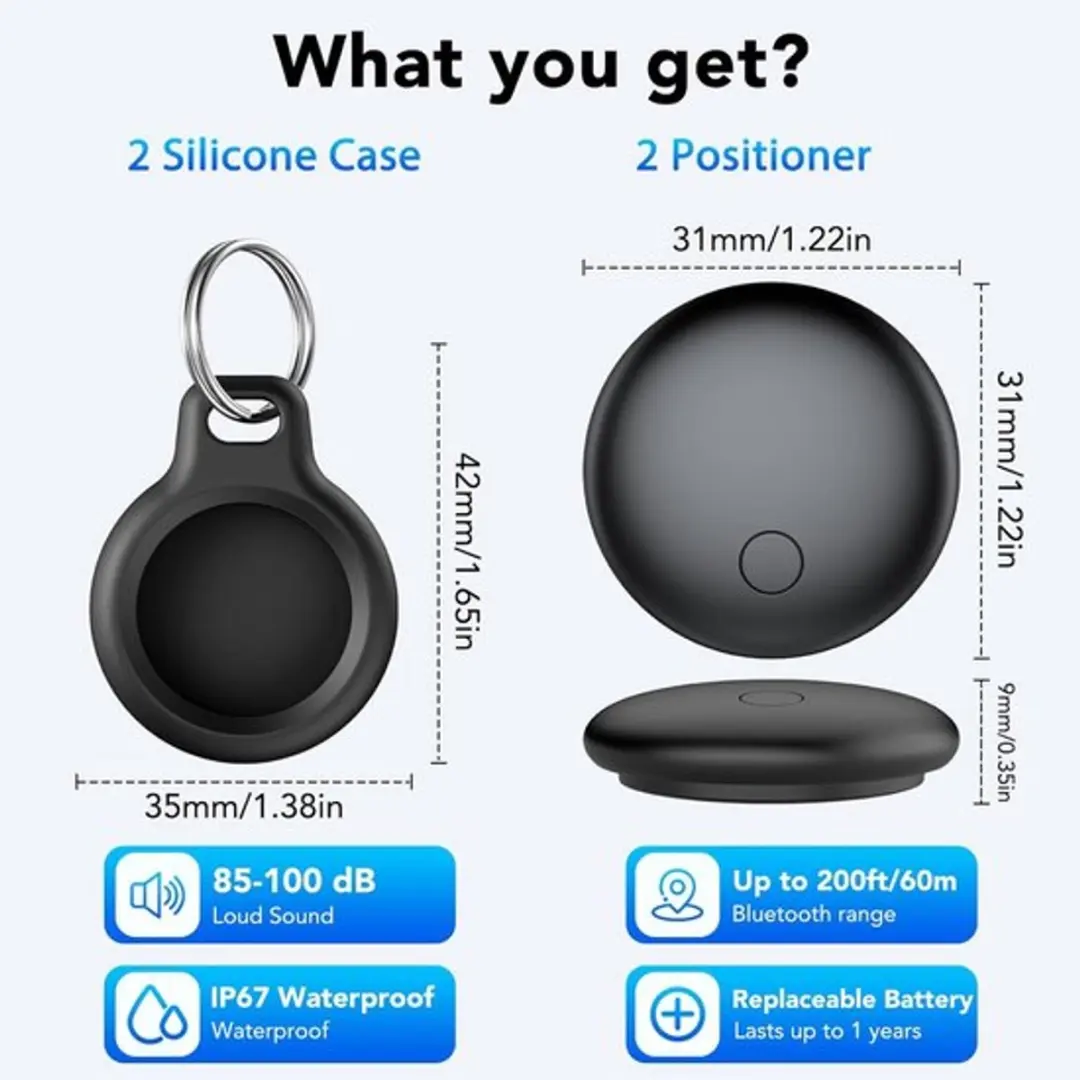 Dierboetiek SmartTag GPS Tracker 2 Stuks - Zwart