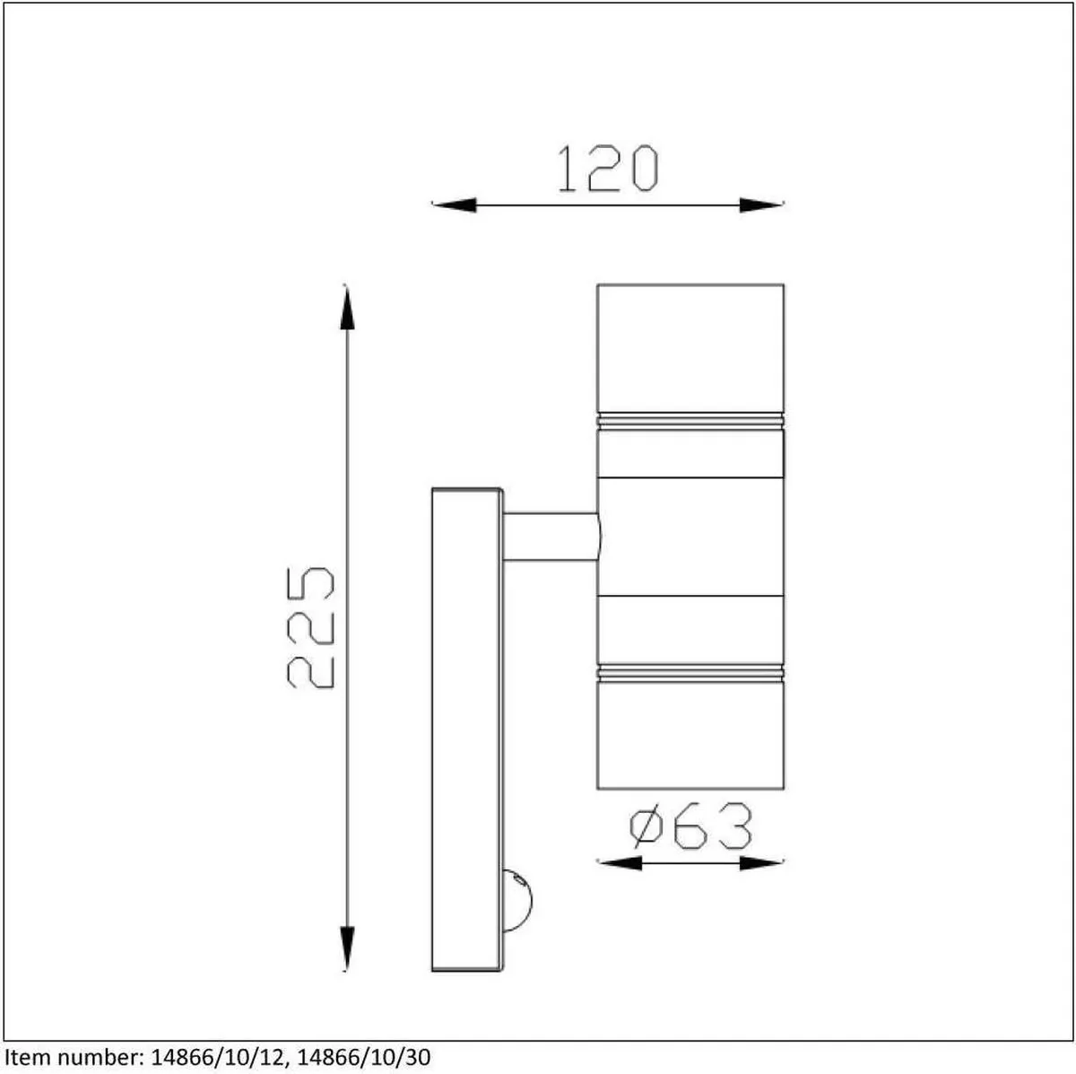 Lucide ARNE-LED Wandspot GU10 2x5W 2700K - Mat chroom - afbeelding 6 van 6