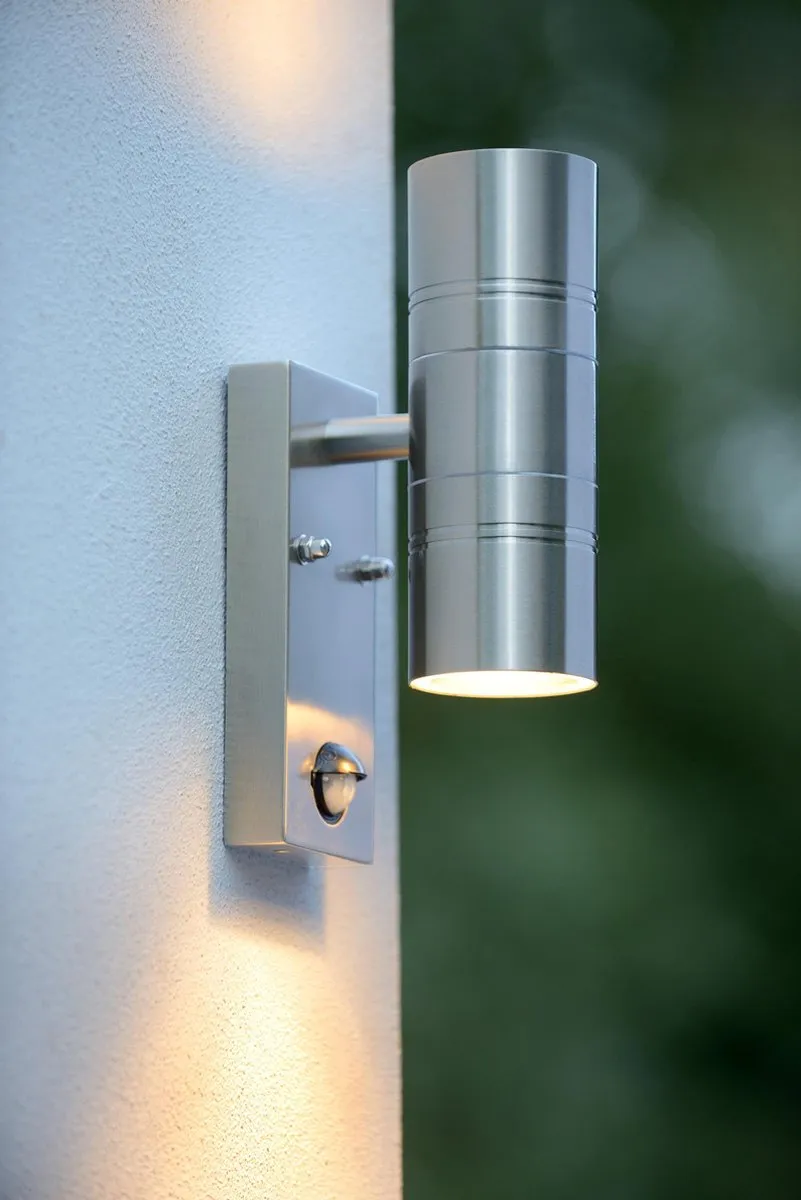 Lucide ARNE-LED Wandspot GU10 2x5W 2700K - Mat chroom