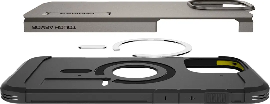 Spigen Tough Armor ACS08012 Hoesje iPhone 16 Pro Max - Grijs