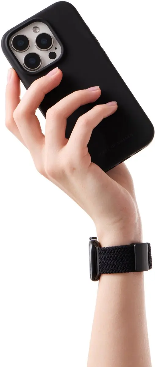 iDeal of Sweden Soft Braid Horlogeband Apple Watch - Zwart