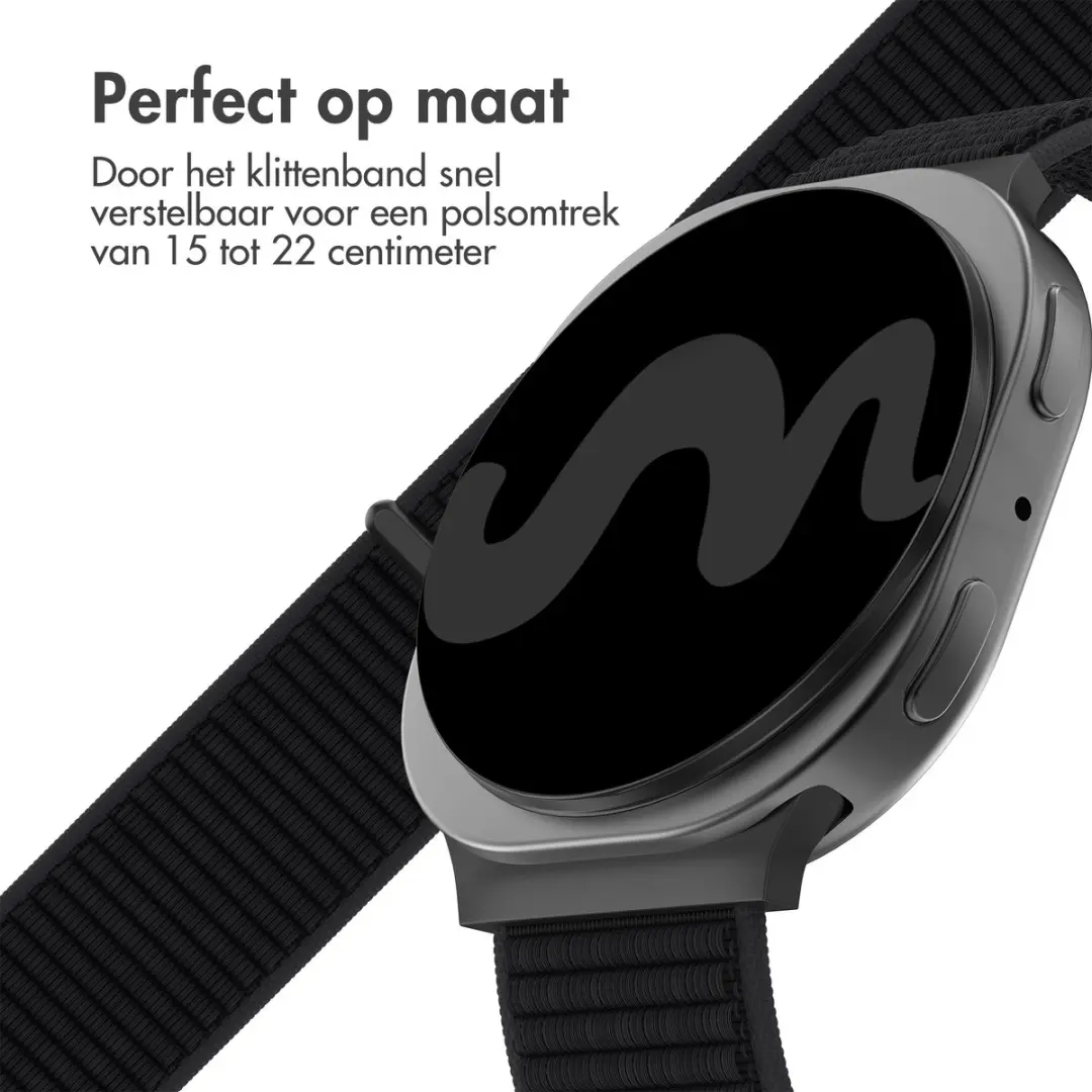 imoshiion Nylon Bandje Samsung Galaxy Watch - Zwart