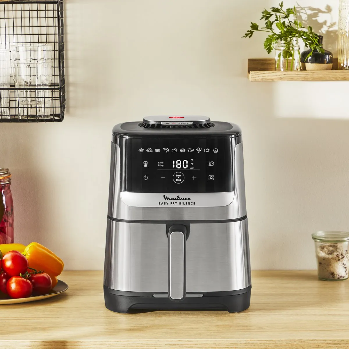 Moulinex Easy Fry Silence EZ552DF0 Airfryer 5L - 1670W - Zwart - afbeelding 6 van 6
