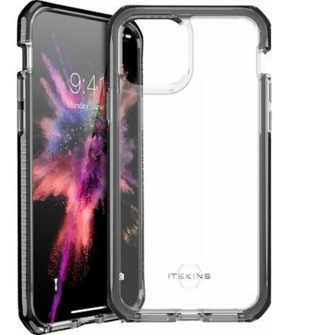 Itskins Supreme Clear Cover Apple iPhone 11 Pro APXE-SUPIC-SMTR - Transparant/Zwart