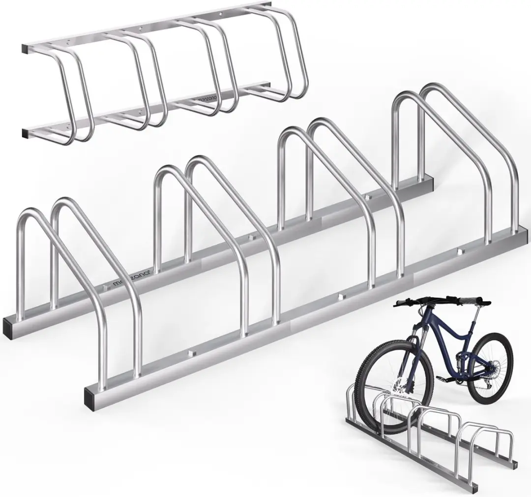 Monzana Fietsenrek 4 Fietsen - 37cm Wielafstand - Grijs