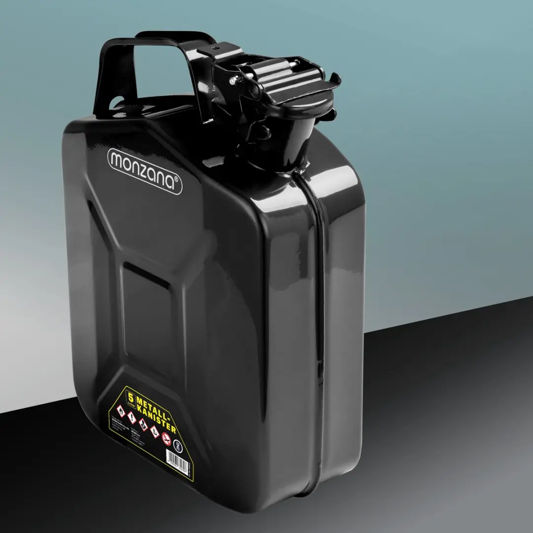 Monzana Jerrycan 5L - Benzine - Zwart Staal