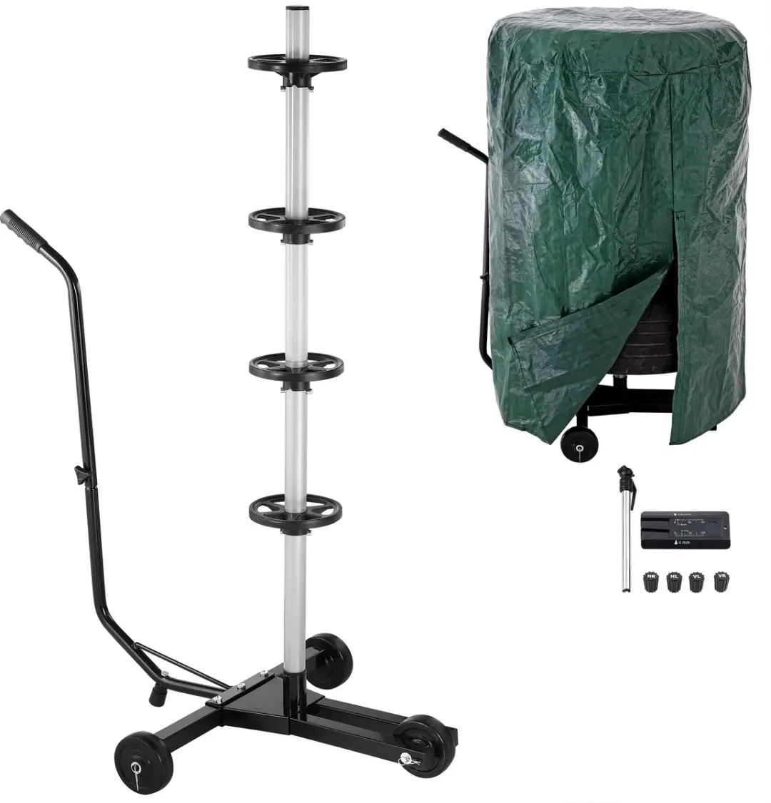 Monzana Velgenboom met Wielen - Universeel - 100 kg - Zwart