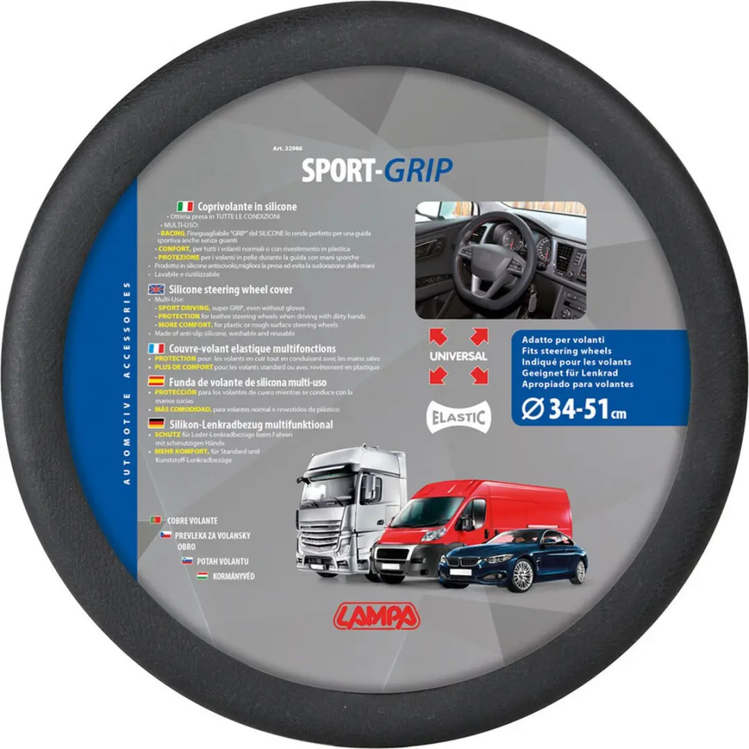 Lampa Sport-Grip Stuurhoes Siliconen - Ø 34/51cm - Zwart
