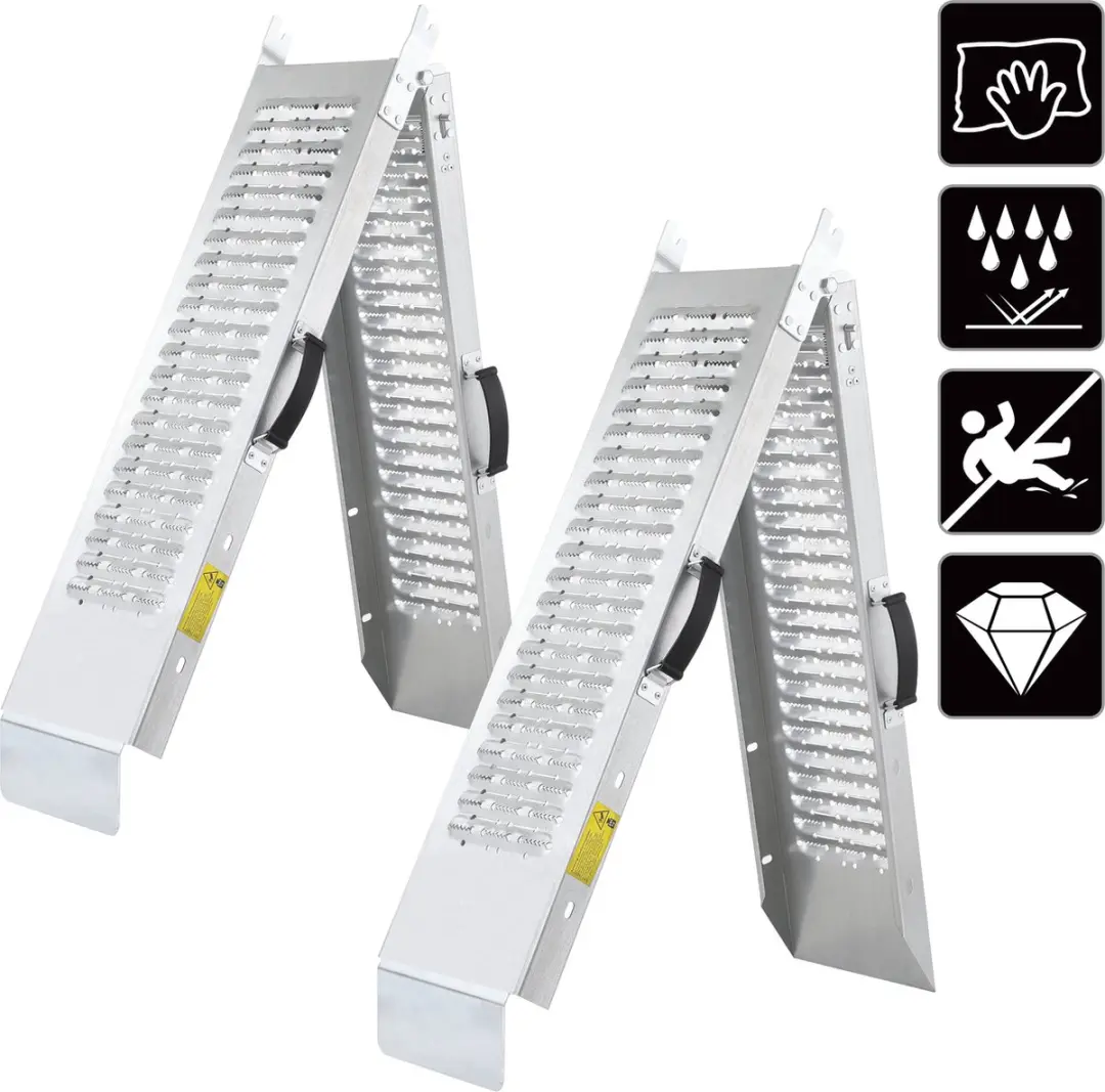 Monzana Oprijplaat Brug 2 Stuks - 400kg - Zilver