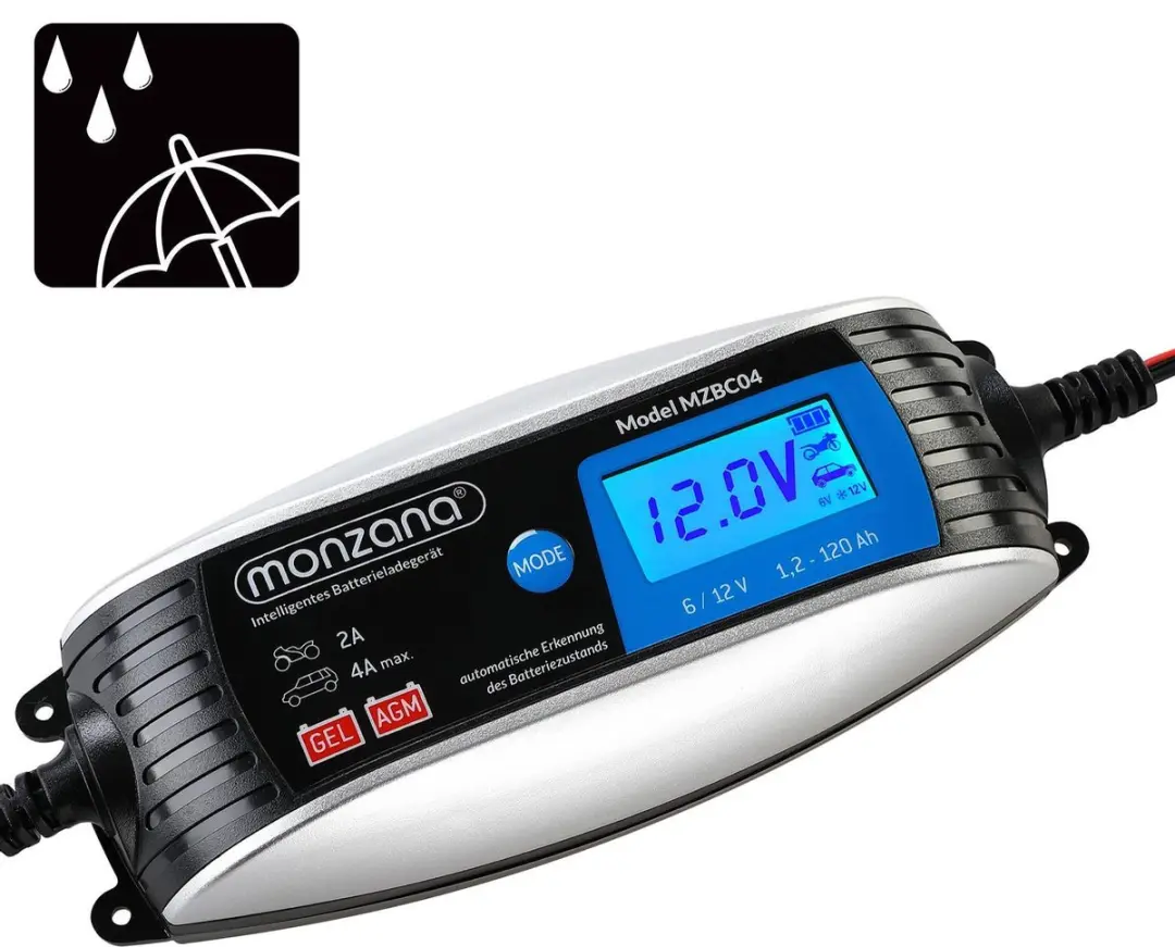 Monzana Acculader 6V/12V Volautomatisch - Zilver