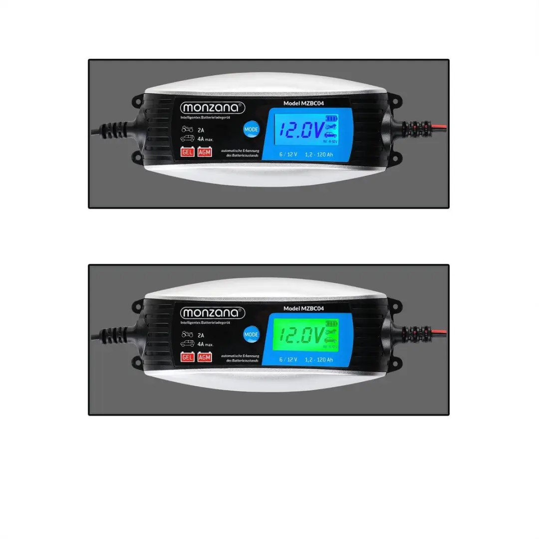 Monzana Acculader 6V/12V Volautomatisch - Zilver