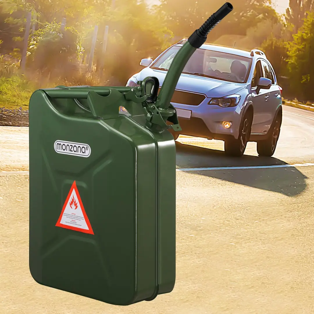 Monzana Jerrycan Metaal 20L - 3 Stuks Olijfgroen