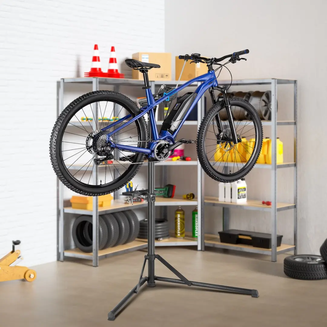 Monzana Fietsmontagestandaard 50kg - Inklapbaar - Zwart/blauw