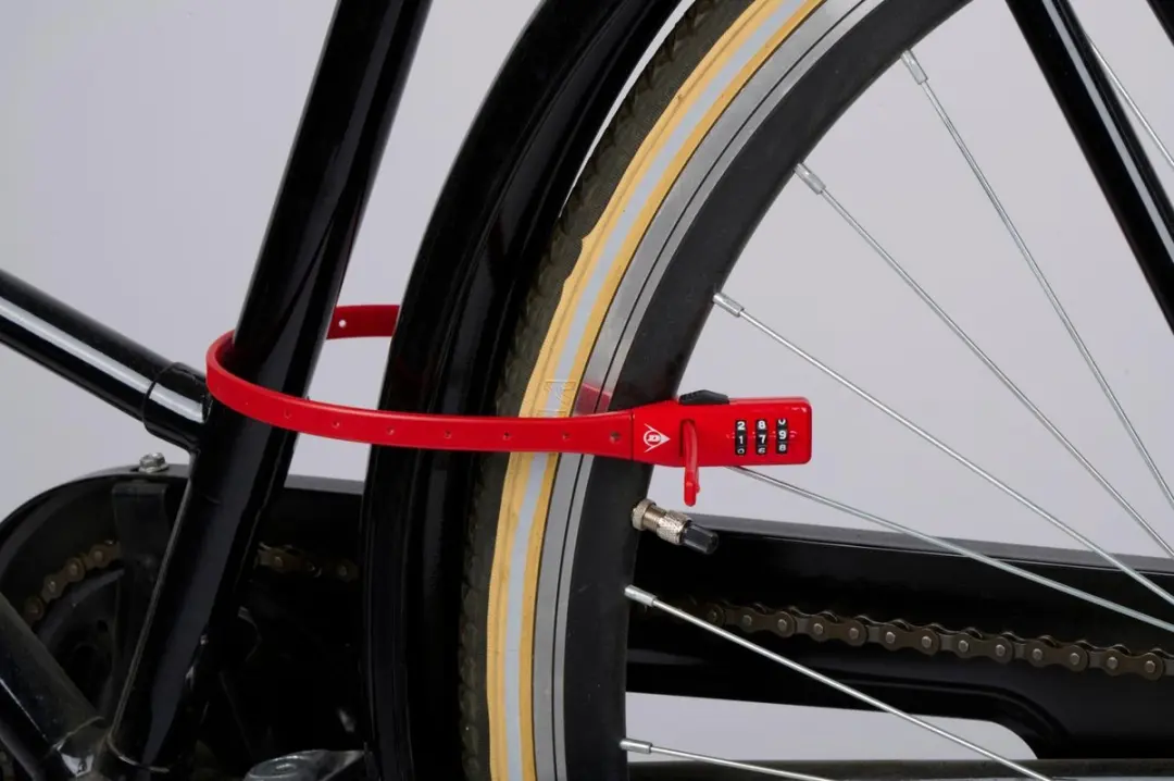 Dunlop Combinatieslot Fiets - Roestvrij Staal - Rood - afbeelding 3 van 3