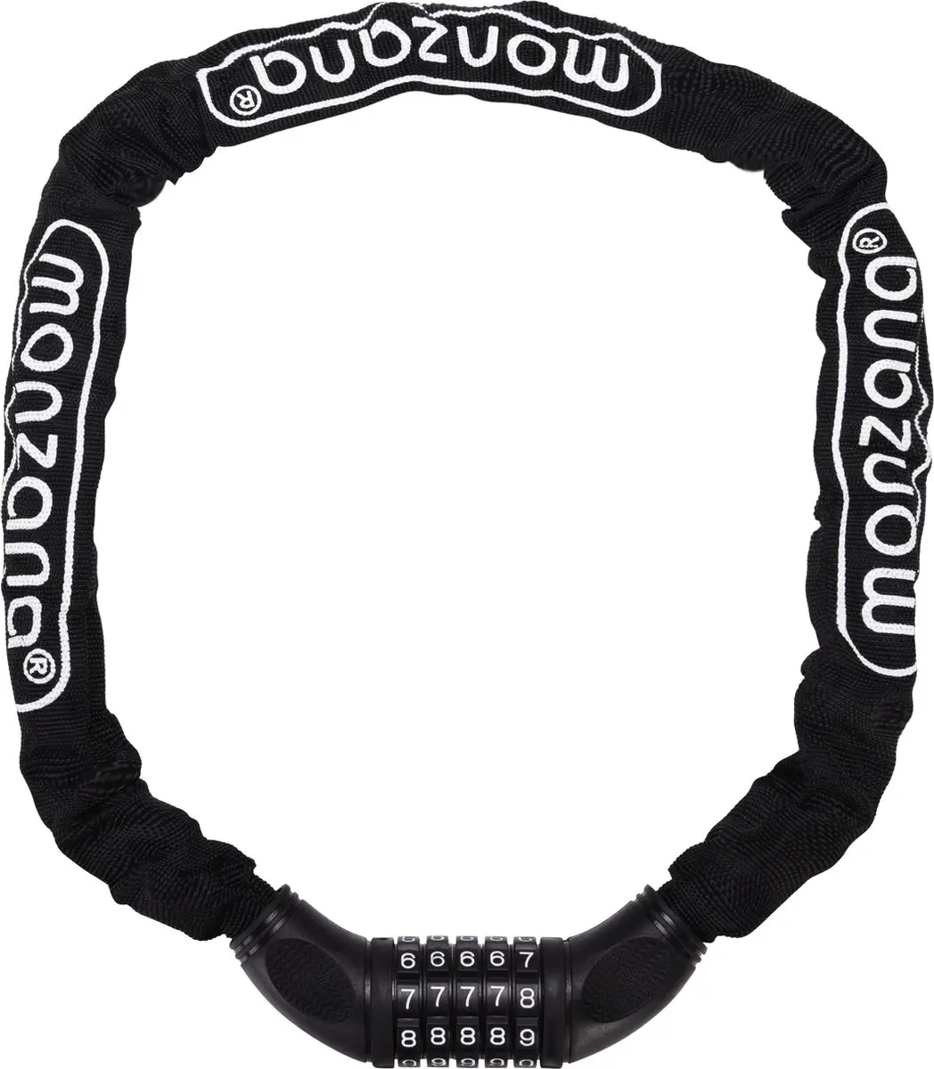 Monzana Fietsslot 90cm - Numerieke Code - Zwart