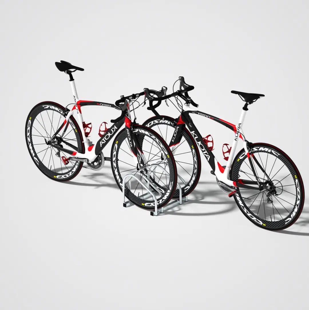 Monzana Fietsenrek 2 Fietsen - 37cm Wielafstand - Zilver