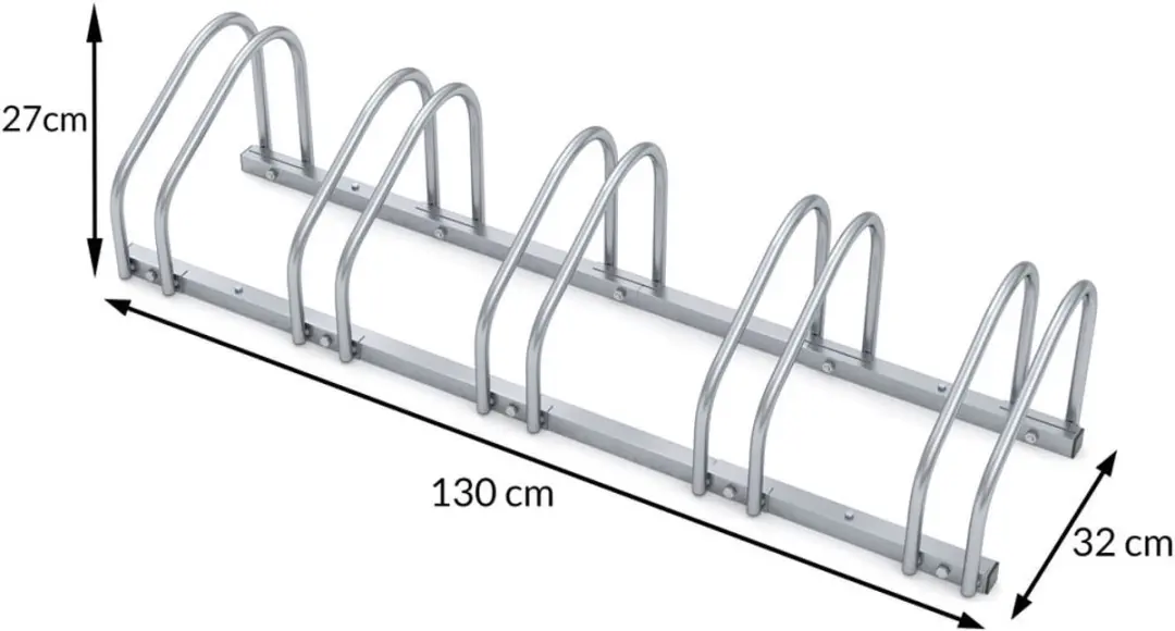 Monzana Fietsenrek 5 Fietsen - 37cm Wielafstand - Grijs - afbeelding 6 van 6