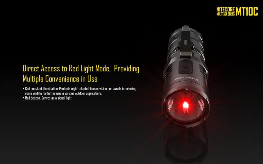 Nitecore MT10C Zaklamp - 25.4cm - Zwart