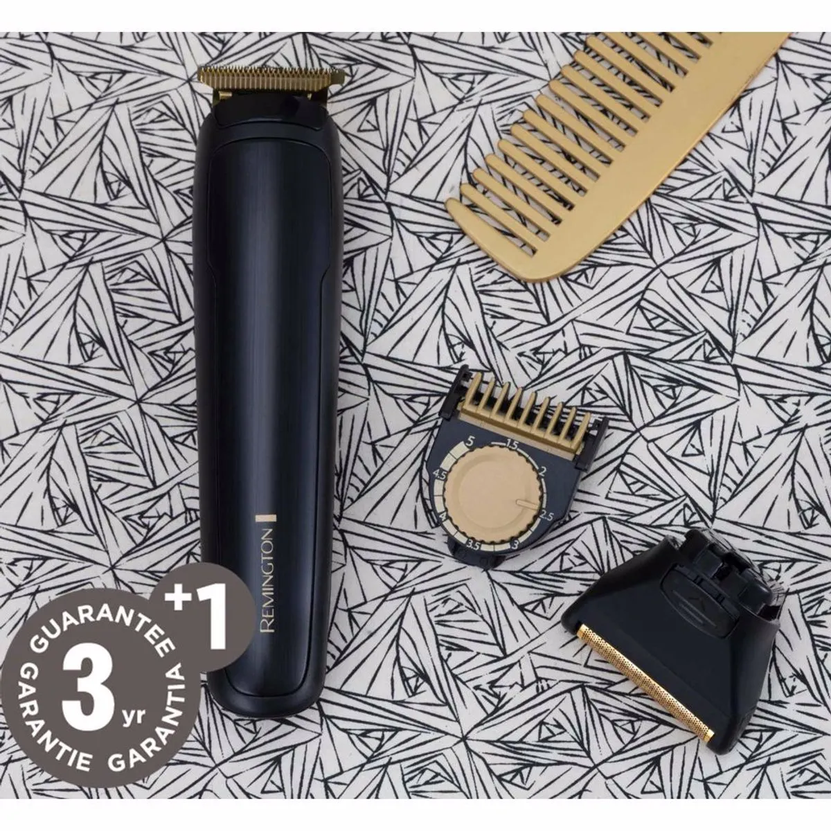 Remington T-Series MB7050 Baardtrimmer & Tondeuse - 11 Opzetstukken - Zwart/Goud