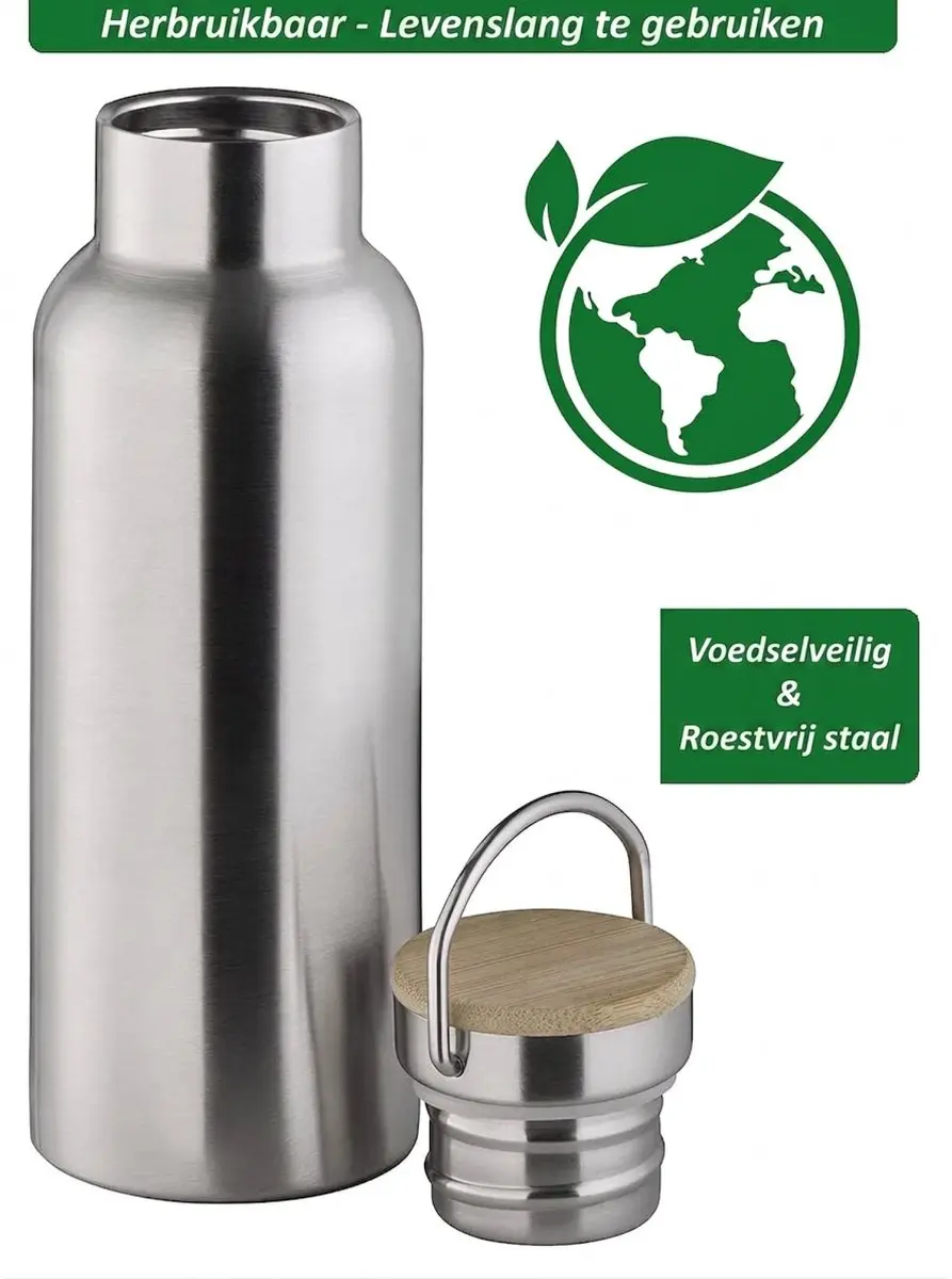 APS Roestvrijstalen Drinkfles 500ml - Metaal