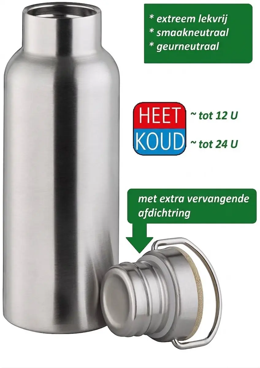 APS Roestvrijstalen Drinkfles 500ml - Metaal