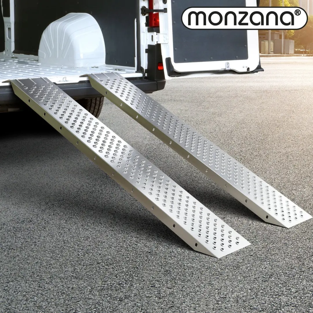 Monzana Oprijplaten Set 2 Stuks - 160cm - Antislip Staal - 400kg