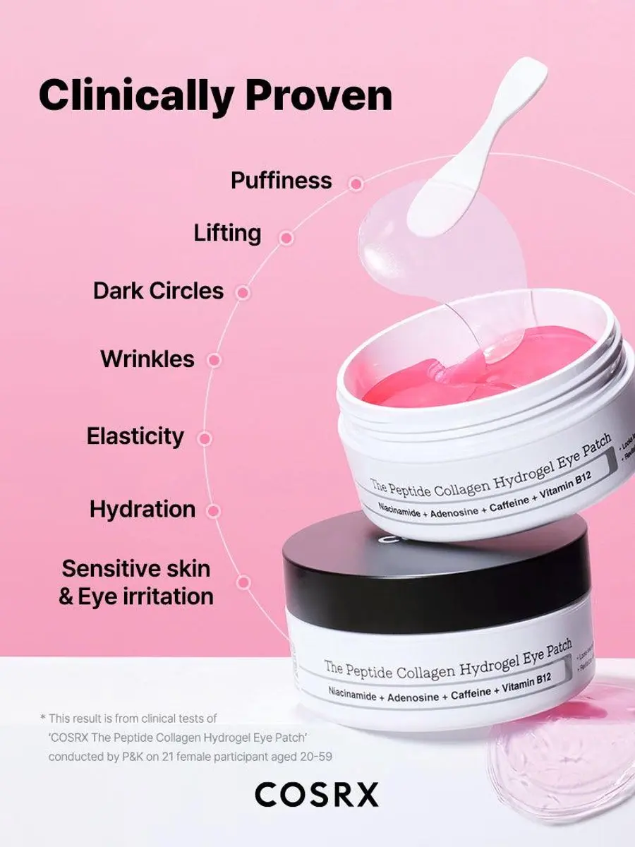 CosRx The Peptide Collagen Hydrogel Eye Patches - 60 Stuks