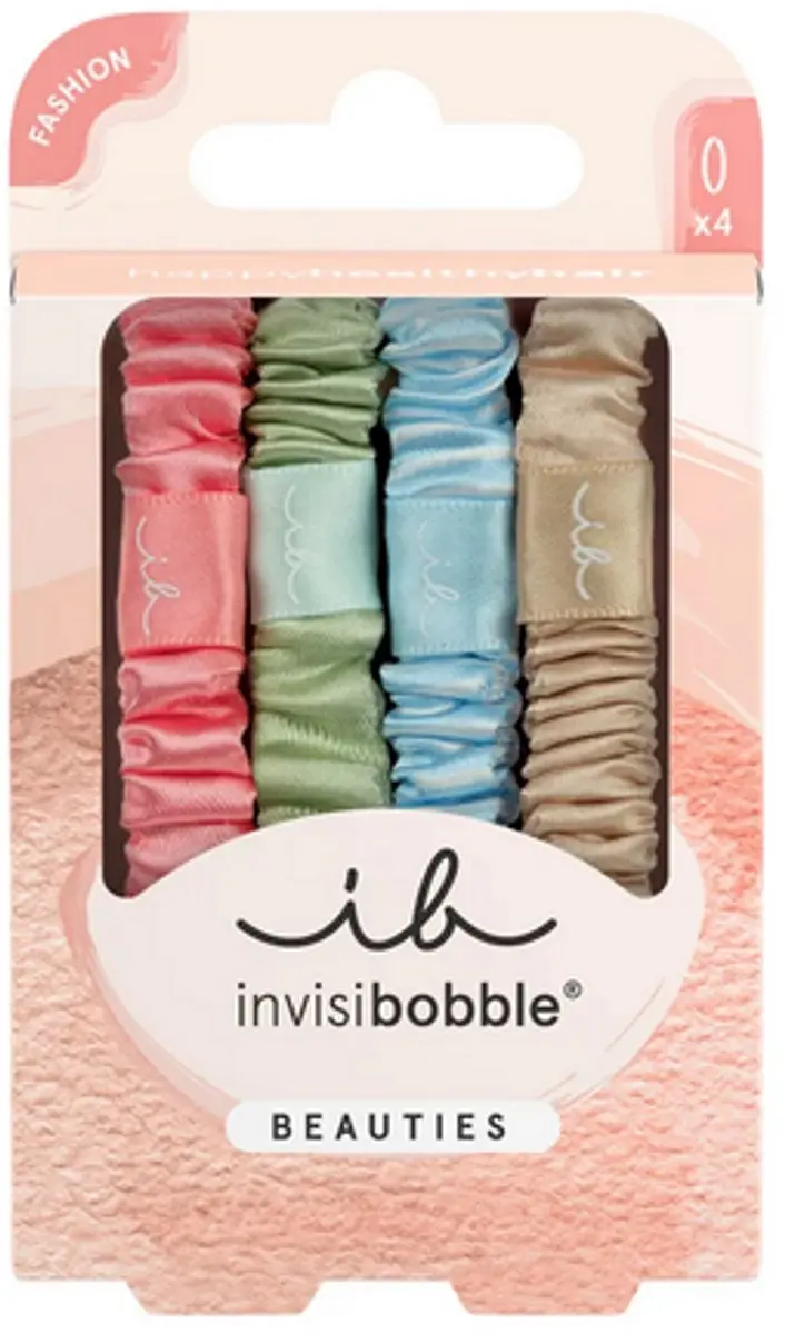 Invisibobble Beauties Haarelastiekjes Satin Sorbet - 4 Stuks