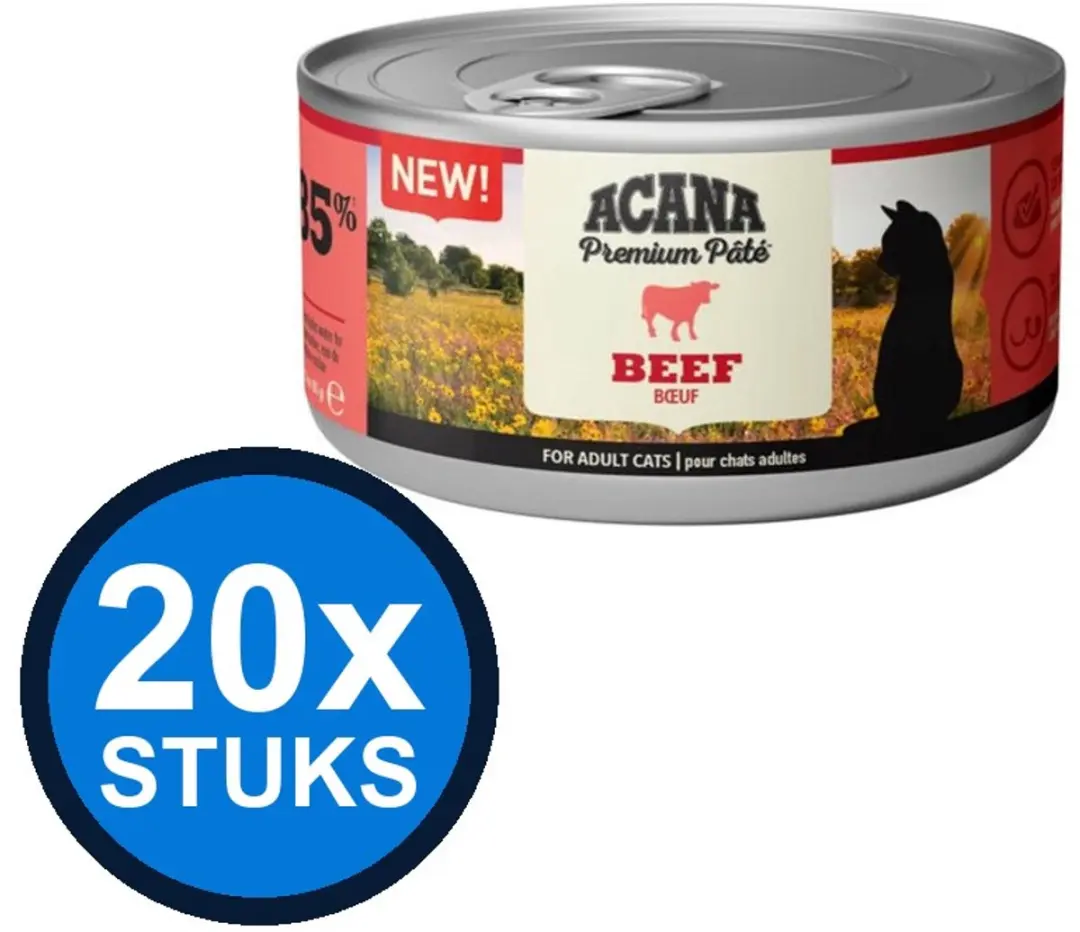 Acana Premium Pate Cat Beef Natvoer