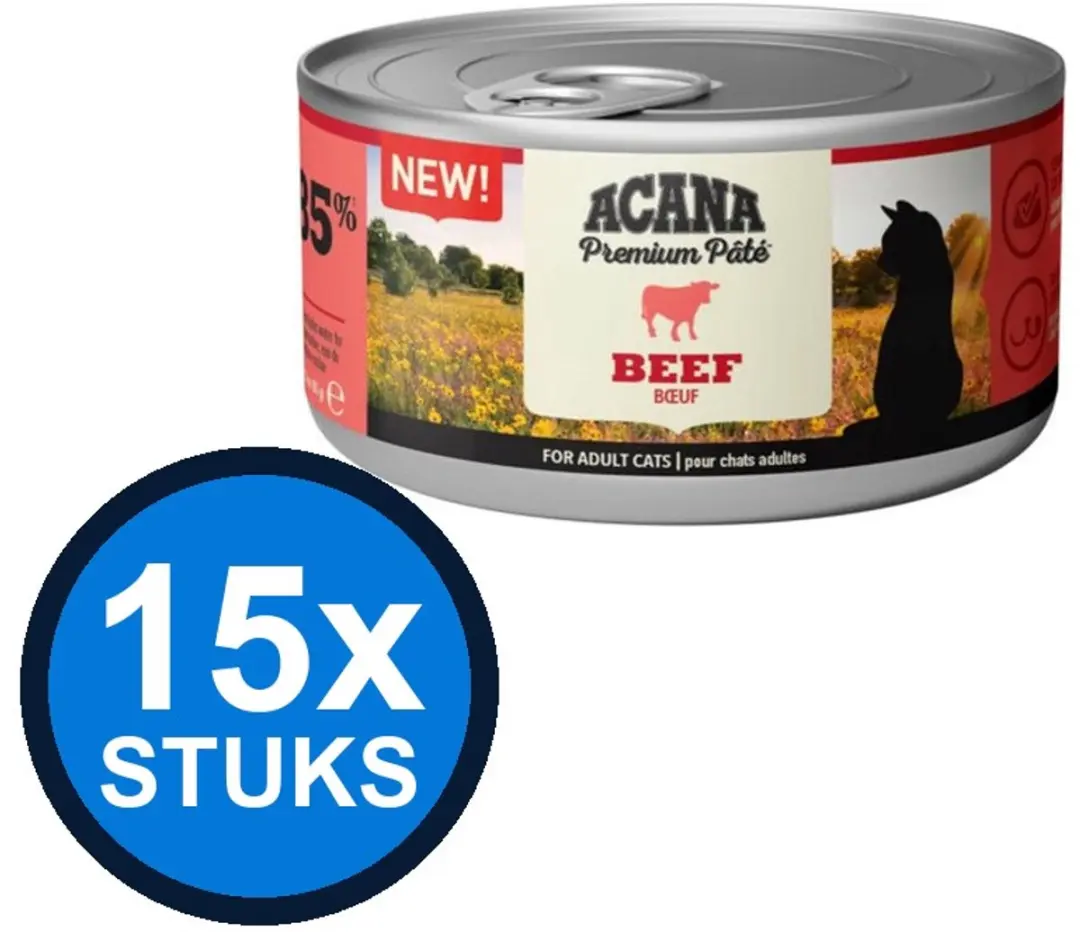 Acana Premium Pate Cat Beef Natvoer
