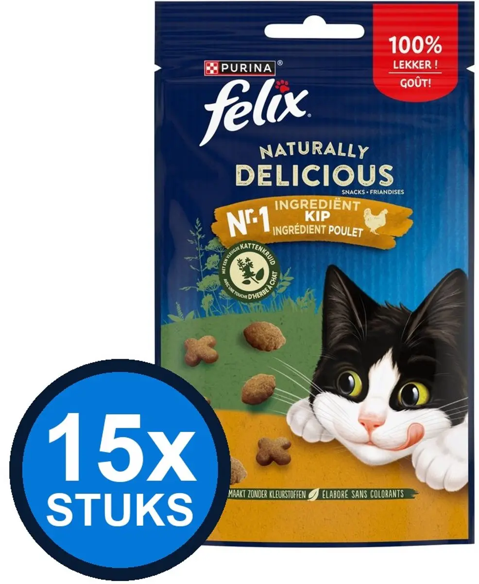 Felix Naturally Delicious Kip Katten Snacks 50g