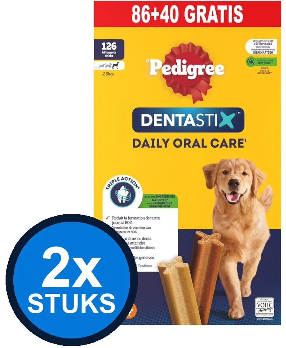 Pedigree Dentastix L 86+40 Honden Snacks