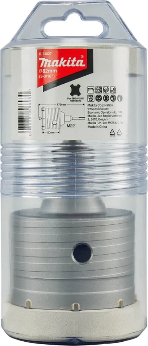 Makita D-74027 Hardmetalen Holboren Set 82mm