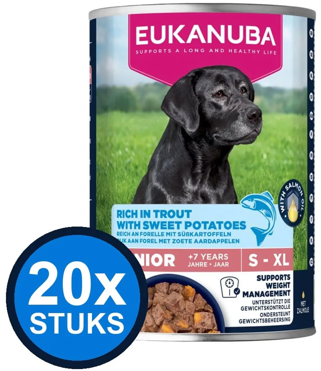 Eukanuba Life Care Natvoer Senior Forel & Zoete Aardappel 400g
