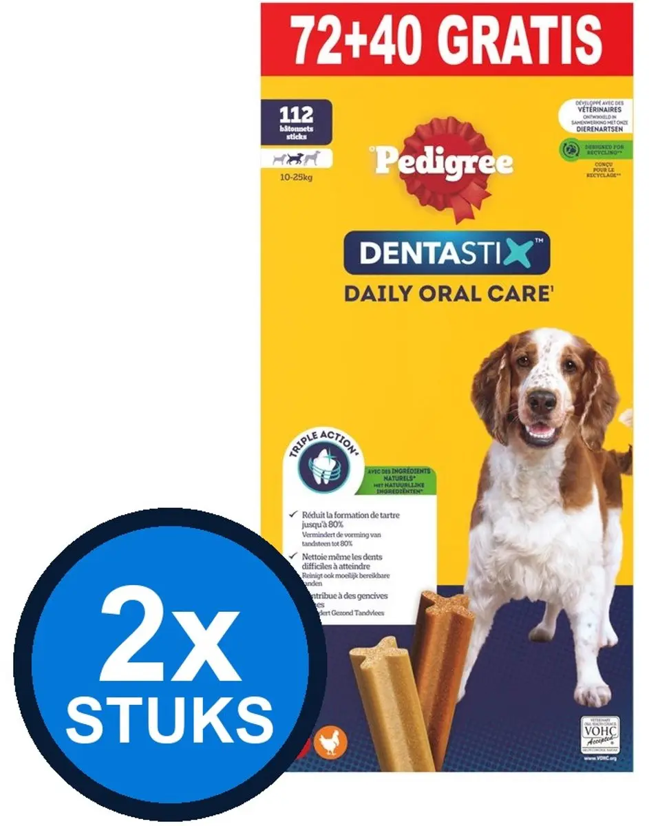 Pedigree Dentastix M 72+40 Honden Snacks