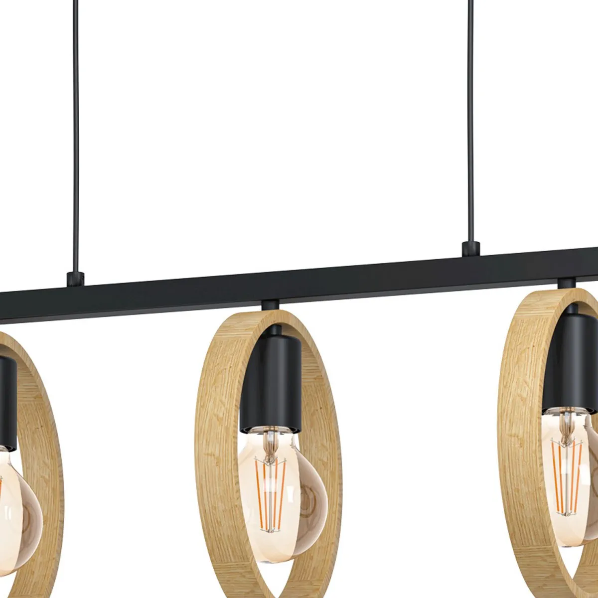 Eglo Ipsden Hanglamp E27 - 5 Lichthoorns - 100,5 cm - Zwart