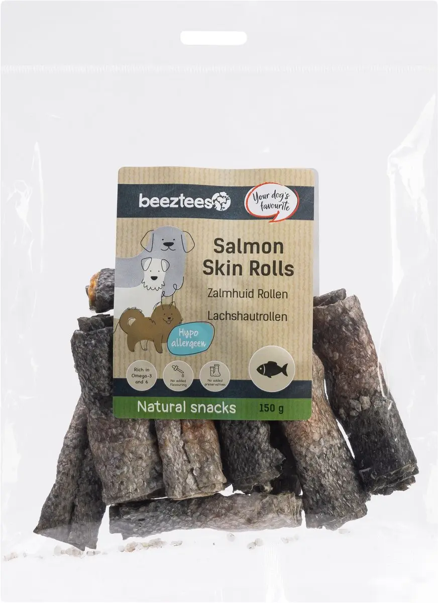 Beeztees Zalmhuid Rol 150g