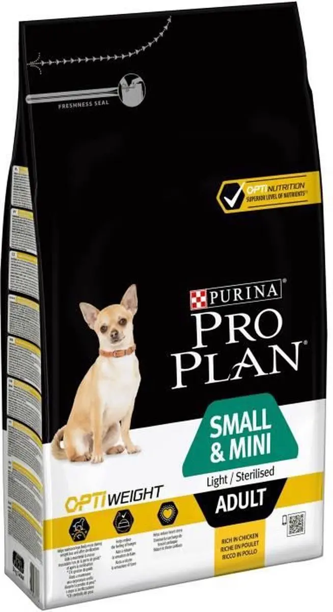 Pro Plan Optiweight Small & Mini Adult Hond - Kip - 3 kg