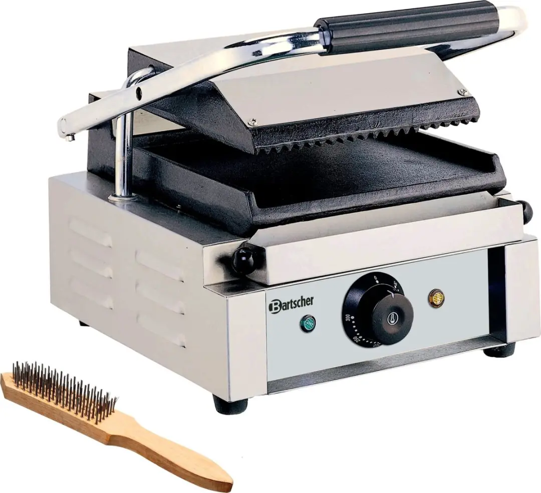 Bartscher Contactgrill 1800W - 2 Platen - Zilver
