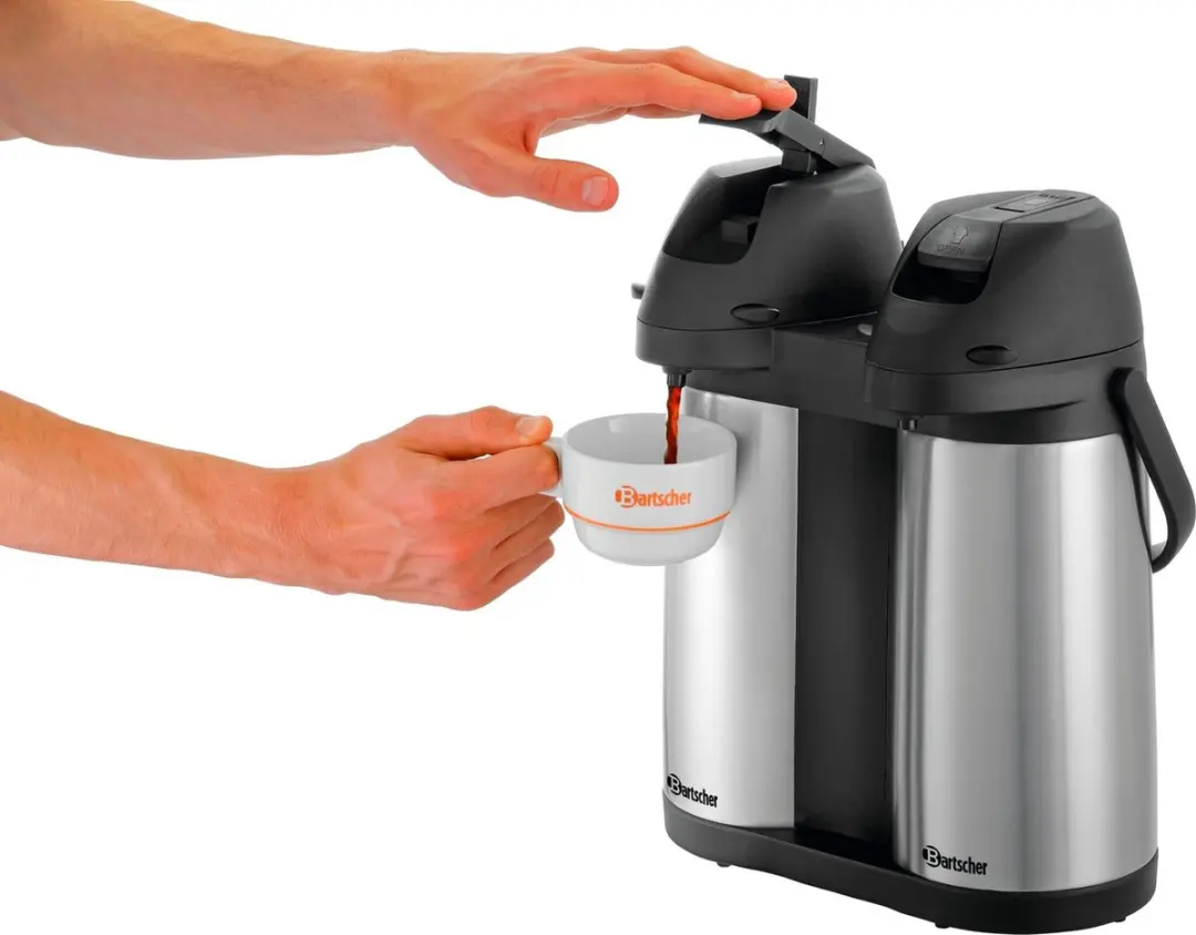 Bartscher Geïsoleerde Pompkan Duo 190208 - 3,8L - RVS