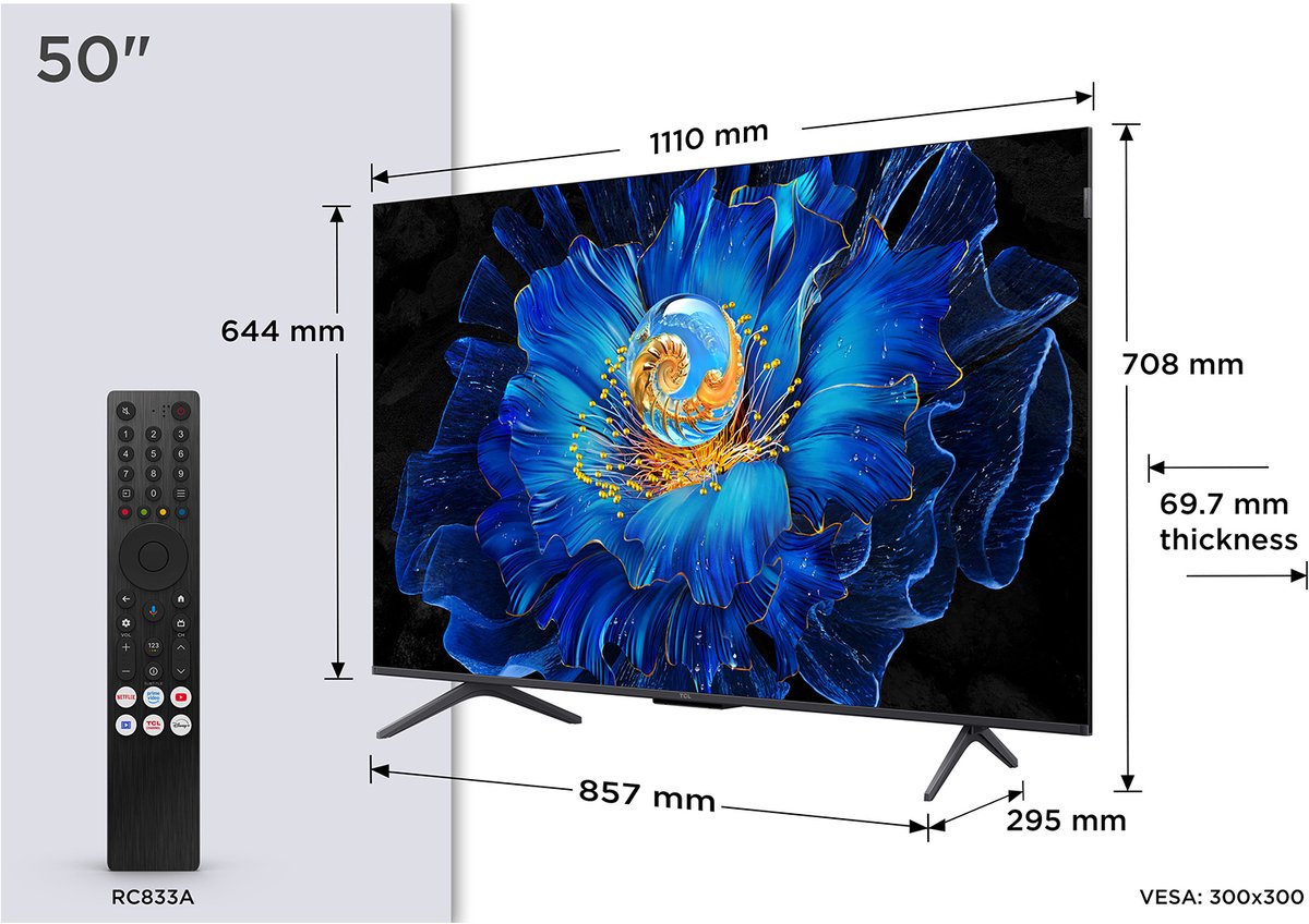 TCL 50C6KS - 50 inch - 4K QD-MiniLED - 2025