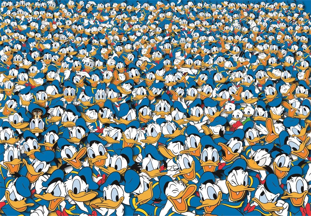Clementoni Impossible Donald Duck Puzzel 1000 Stuks - Multikleur