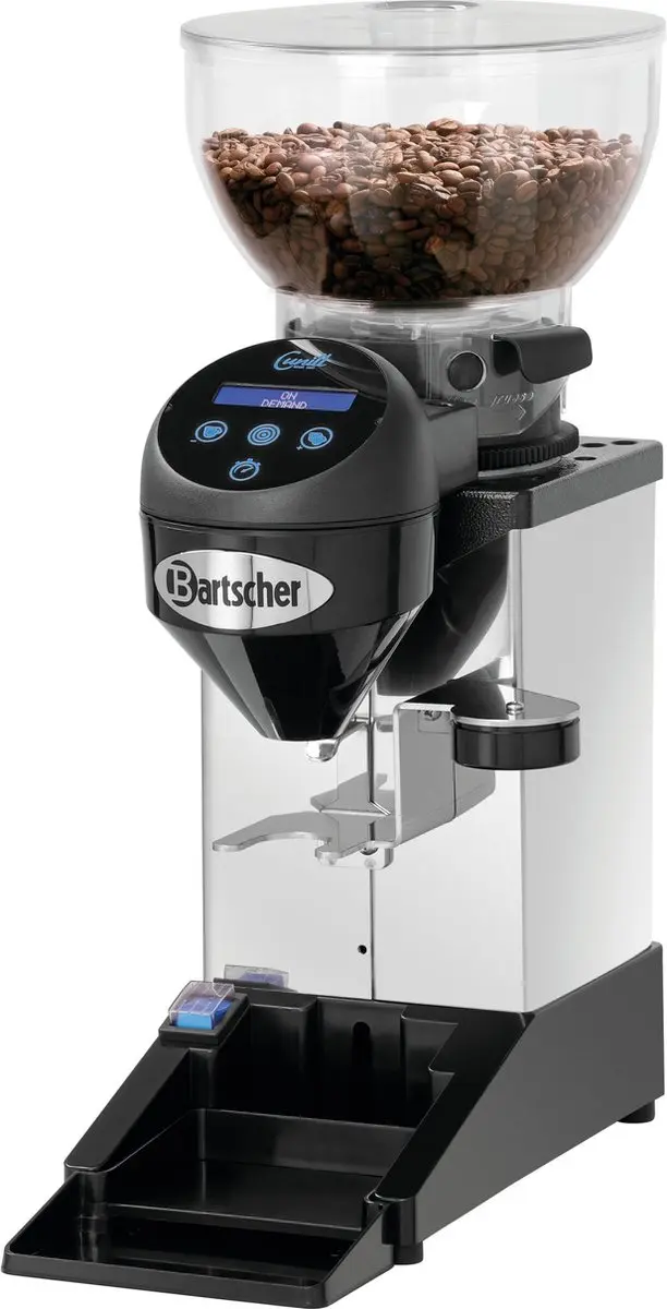 Bartscher Tauro Digital Koffiemolen 275W - Zilver/Zwart - afbeelding 6 van 6