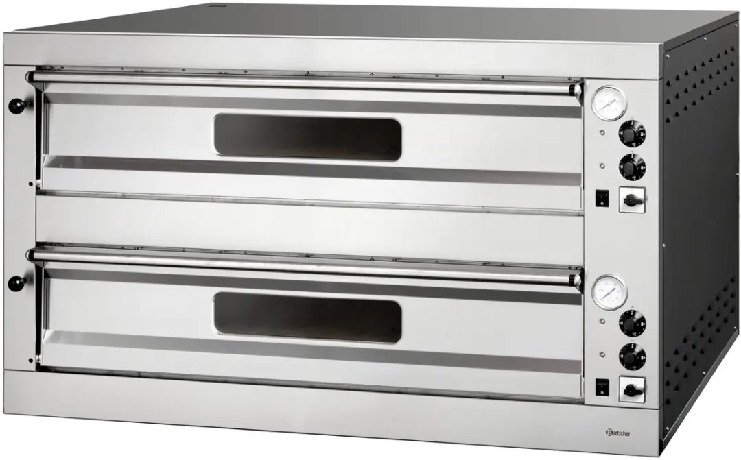 Bartscher ET 205-2BK Pizzaoven - 2 Kamers - 18 Pizza’s Ø33cm