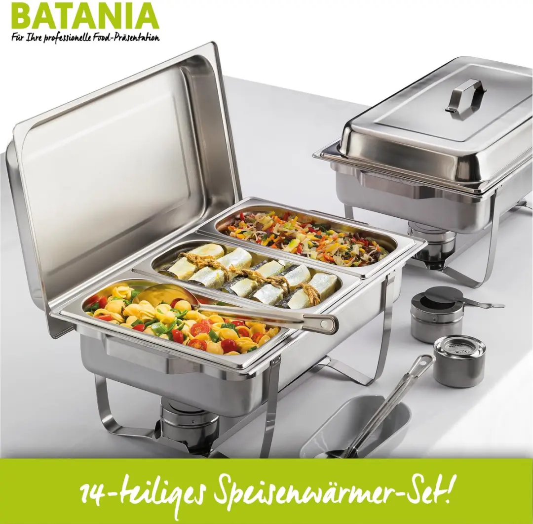 APS Batania Buffetwarmer 14-delig - RVS - Vaatwasserbestendig