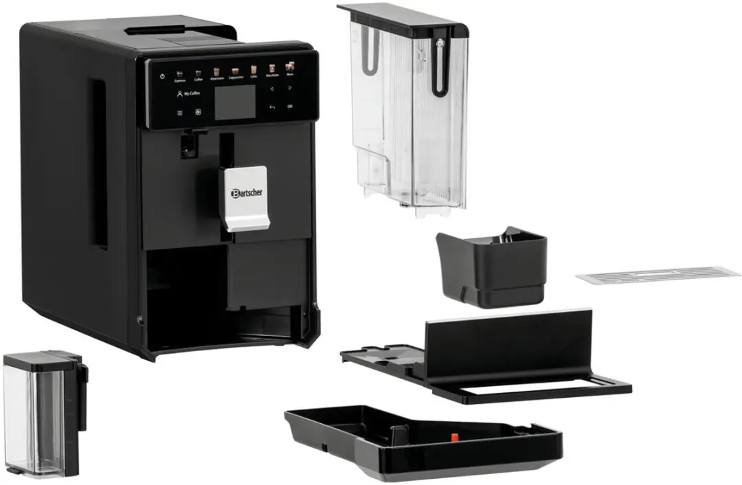 Bartscher Easy Slim 200 Volautomatische Koffiemachine - 15 Programma's - 200g Bonenreservoir - Zwart - afbeelding 2 van 6