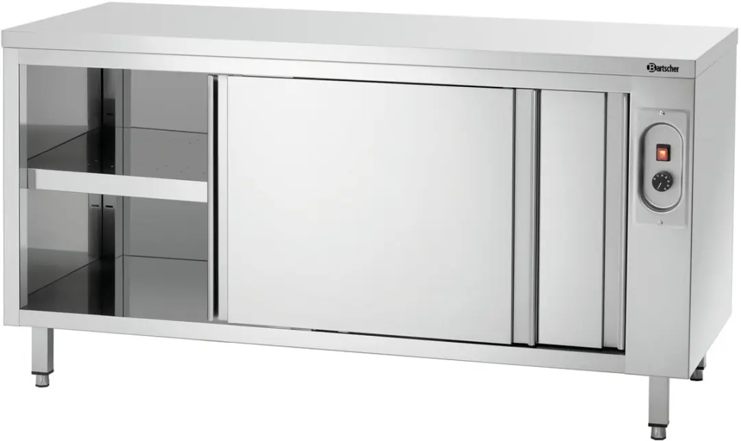 Bartscher 347167 Warmhoudkast RVS - 2 Schuifdeuren 1600x700x850mm